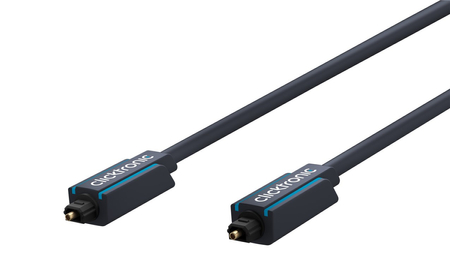 CLICKTRONIC Kabel optyczny Toslink T-T + adapter Jack 3m - zdjęcie 2