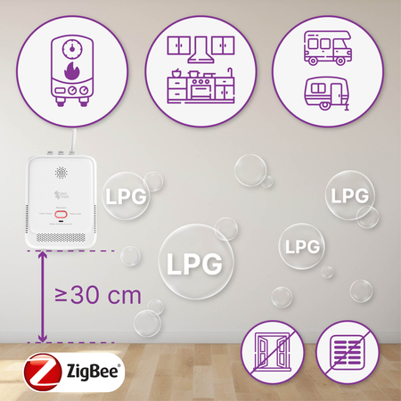 Czujnik gazu (LPG) Tuya ZigBee ZB-DG03 - zdjęcie 2
