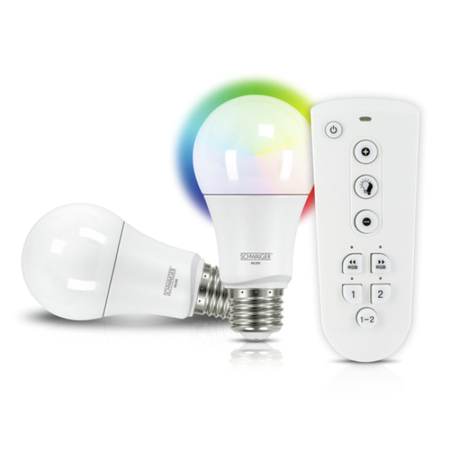 Zestaw żarówek Schwaiger HALSET300 E27 9,5W RGB ZigBee