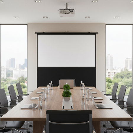 Ekran Projekcyjny Podłogowy Rozwijany 84" 4k 4:3 - zdjęcie 2