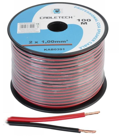 Kabel głośnikowy 2x1.00 CCA 100m