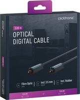 CLICKTRONIC Kabel optyczny Toslink T-T + adapter Jack 3m