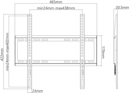 Uchwyt TV Goobay BASIC FIXED M 32"-55" do 35kg - zdjęcie 2