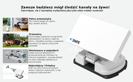 Antena automatyczna SelfSat Snipe 4 Twin BT / iOS / Android