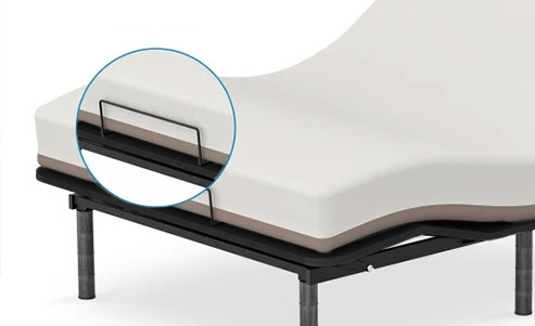 Elektryczne łóżko regulowane z podnoszonym podnóżkiem