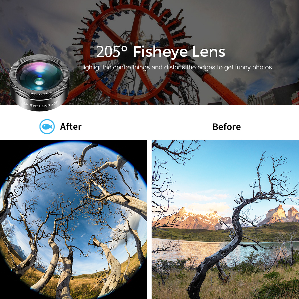 zestaw obiektywów i filtrów do fotografii mobilnej