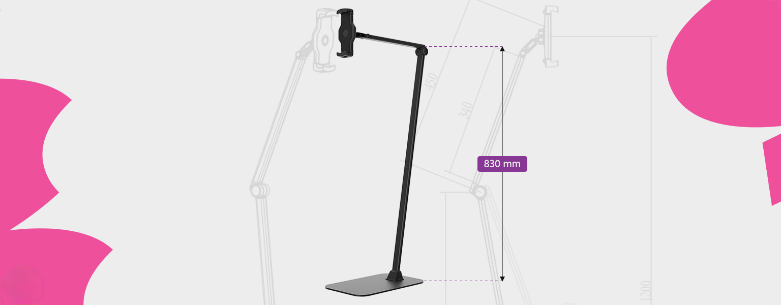 stabilna podstawka pod tablet, stojak do tabletu 12.9 cala, uchwyt na iPada podłogowy, mocny stojak do tabletu, podstawka z regulacją kąta, uchwyt na tablet do ćwiczeń, stojak bez drgań, uchwyt na tablet wytrzymały