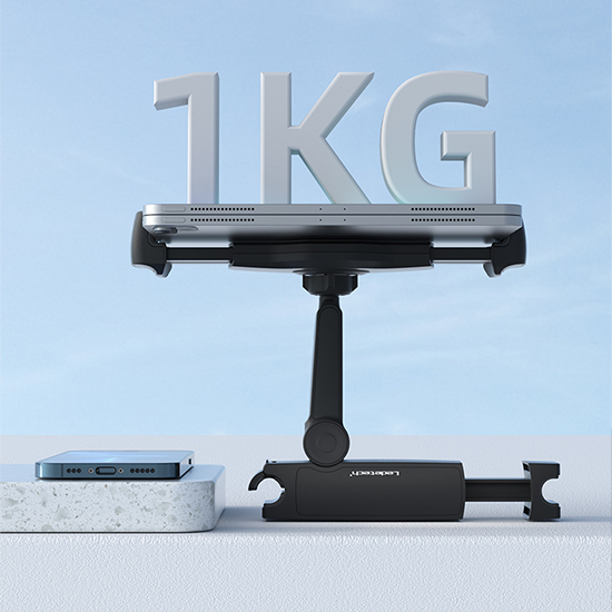 uchwyt do tabletu samochód udźwig 1 kg, uchwyt zagłówkowy tablet mocny, spacetronik spe-m22 stabilny
