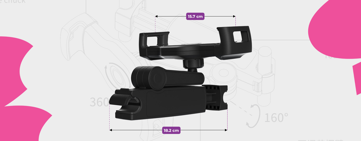uchwyt samochodowy na tablet, uchwyt zagłówek do tabletu, uchwyt do telefonu do auta, uchwyt Spacetronik SPE-M22, tablet w aucie, uchwyt dla dzieci do tabletu, montaż tabletu do zagłówka, uchwyt tablet samochód