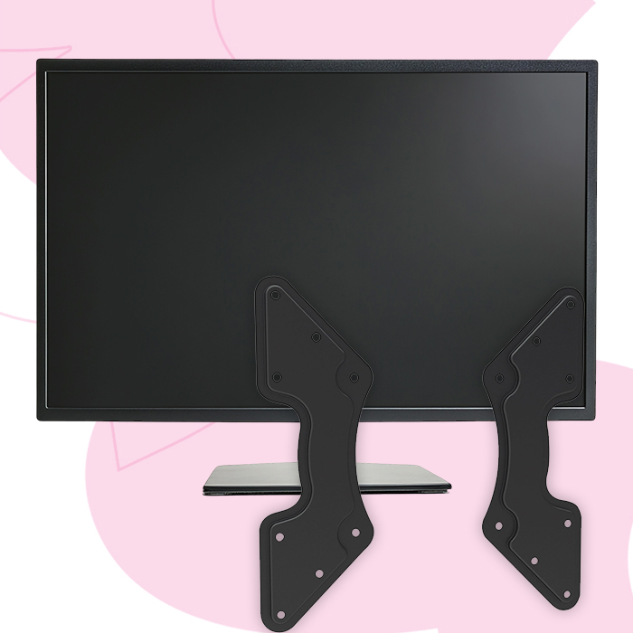 adapter VESA, przedłużenie uchwytu TV, uchwyt TV 400x400, adapter 400x200, montaż TV do VESA, uniwersalny adapter do TV, VESA adapter czarny, VESA 400x400 adapter