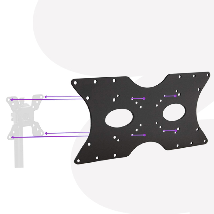 vesa adapter do tv, adapter vesa 400x200, przedłużka do uchwytu tv, uchwyt do telewizora 55 cali, mocowanie tv na ścianę, adapter do montażu tv, uniwersalny uchwyt tv, płyta montażowa do telewizora