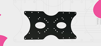 adapter VESA, przedłużenie uchwytu TV, uchwyt TV 400x400, adapter 400x200, montaż TV do VESA, uniwersalny adapter do TV, VESA adapter czarny, VESA 400x400 adapter