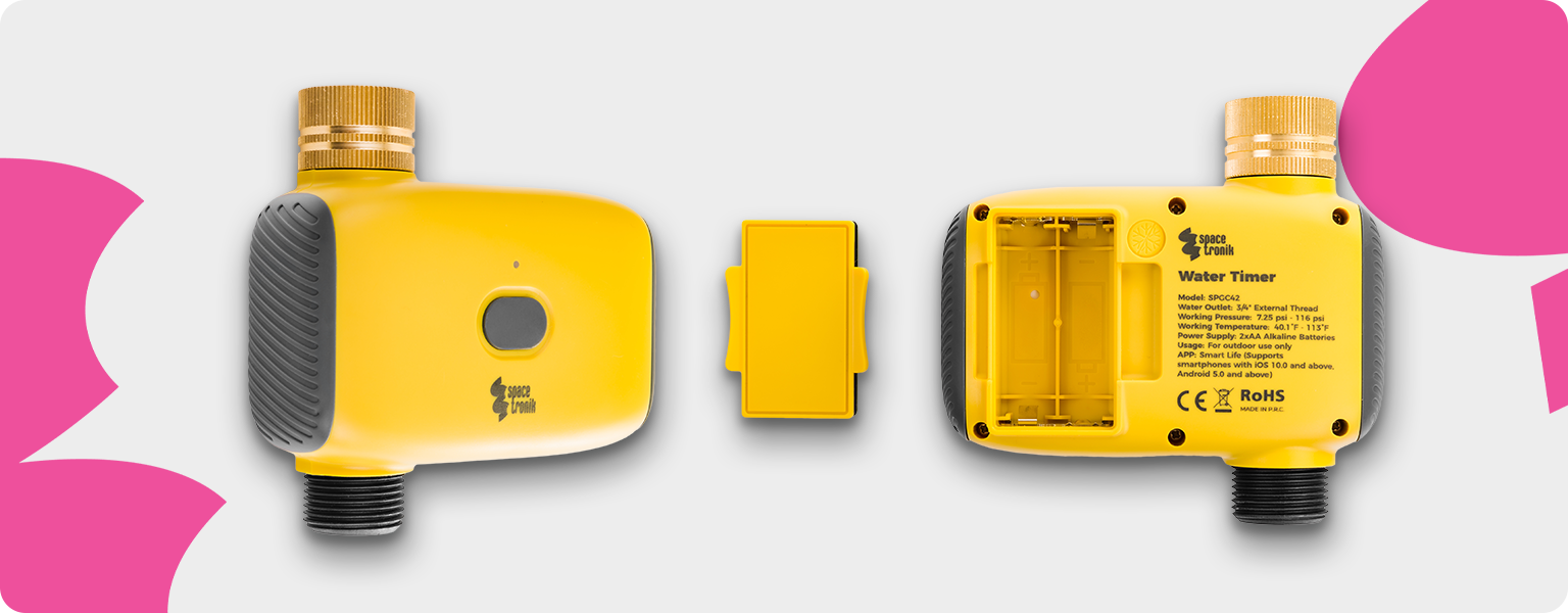 smart timer do podlewania, inteligentny sterownik nawadniania, timer ogrodowy WiFi, automatyczny harmonogram nawadniania, dwa tryby podlewania, cykliczne podlewanie, sterownik z aplikacją, timer z 20 planami nawadniania