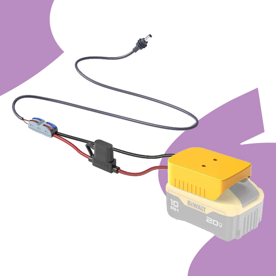 kabel zasilający Starlink Mini, adapter DeWalt 20V Starlink, zasilanie Starlink z akumulatora, Starlink Mini off-grid, DC kabel Starlink Mini, kabel do Starlink i DeWalt, Starlink Mini outdoor zasilanie, przewód do Starlink na baterię
