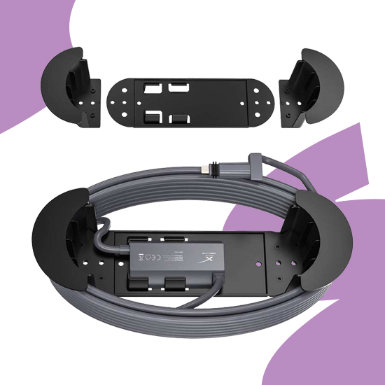uchwyt Starlink Ethernet Spacetronik, uchwyt na kabel Starlink, uchwyt na adapter Starlink, kabel 150 ft Starlink organizer, montaż Starlink na ścianie, uchwyt do kampera Starlink, ABS mount Starlink, organizer Starlink kabel Ethernet