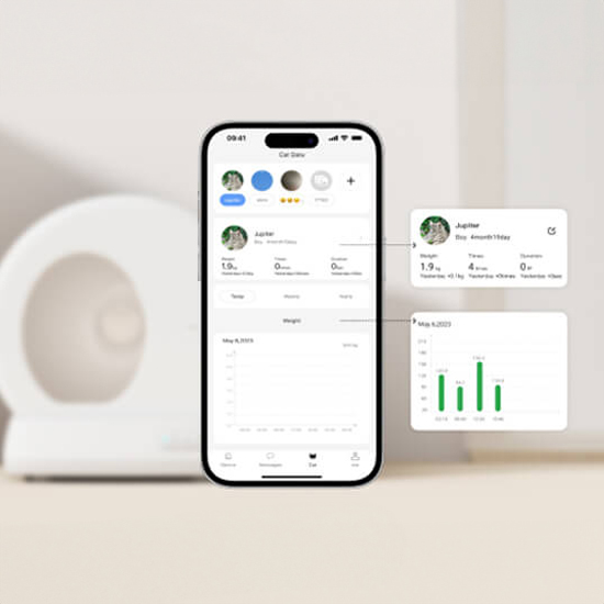 powiadomienia kuweta, aplikacja do kuwety, smart kuweta powiadomienia, przypomnienie o czyszczeniu, kontrola kuwety z telefonu, inteligentna kuweta z aplikacją, automatyczne alerty kuweta, smart kuweta dla kota, monitoring kuwety, zarządzanie kuwetą