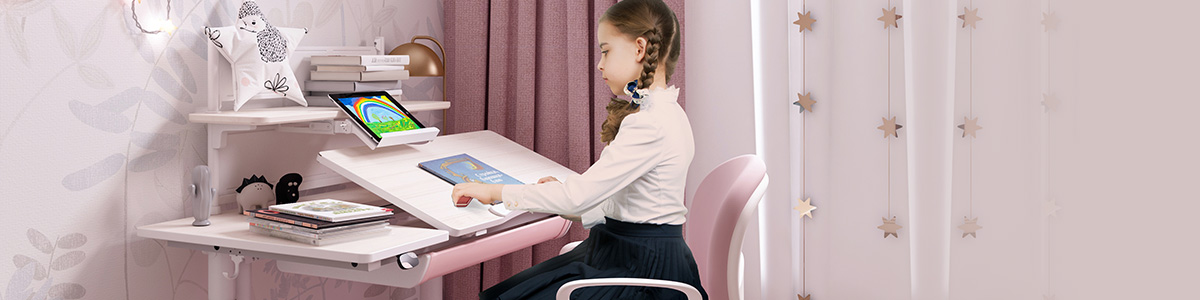 Ergonomiczne biurka dziecięce z elektryczną regulacją wysokości